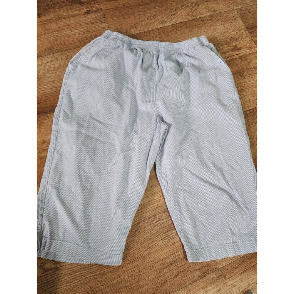 VF Jeanswear Chic Blue Stripes Capri Pants Women's Size 18